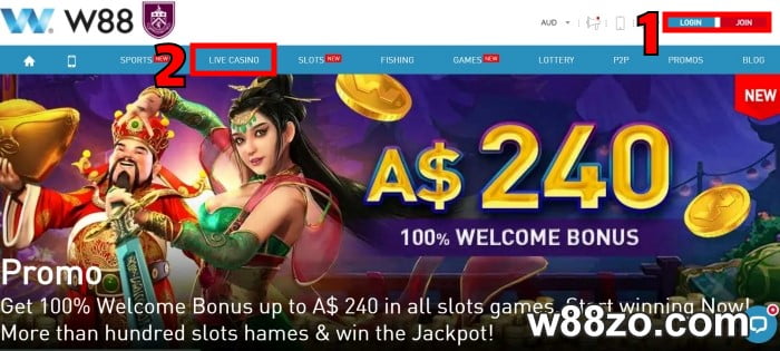 W88 live casino review 2023 with gaming guide by w88zo step 1
