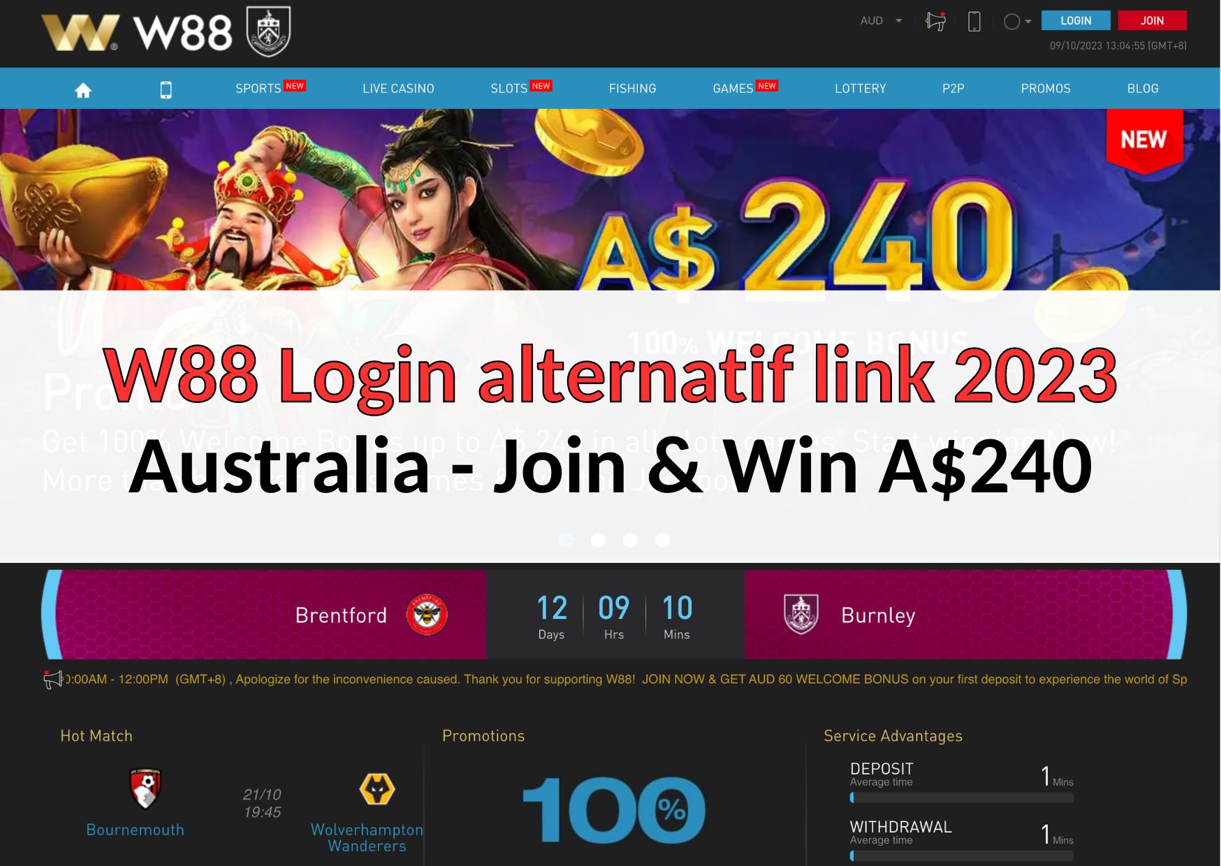 W88 - No. 1 Online Sportsbook & Casino - Sign Up & Win A$240