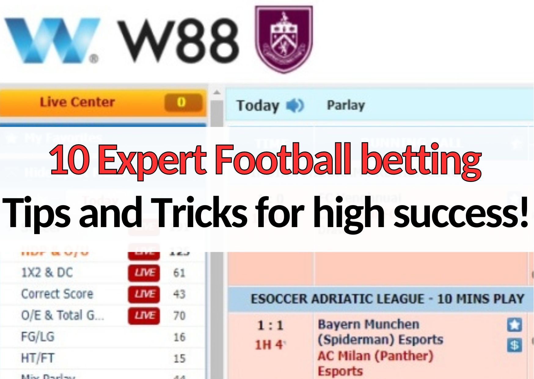 w88zo 10 expert football betting tips and tricks