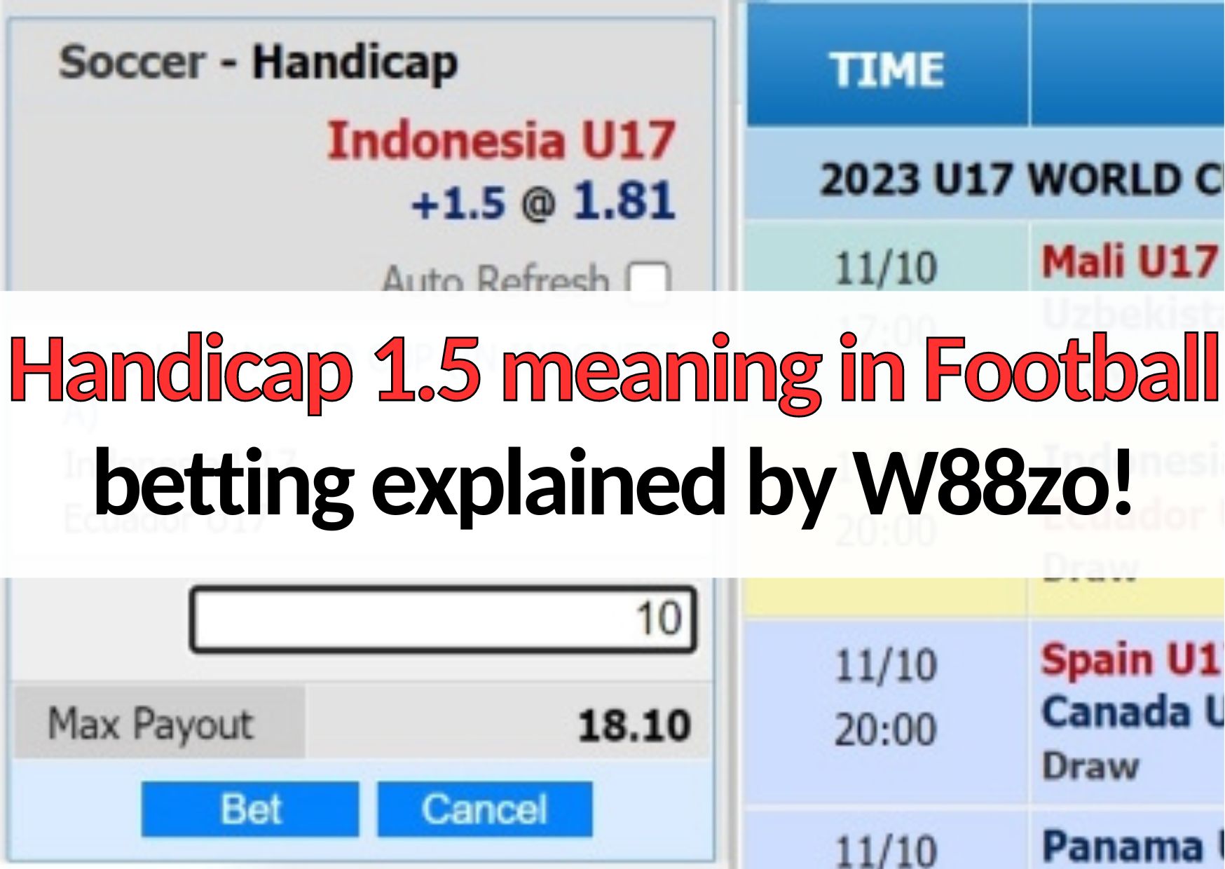 w88zo asian handicap 1.5 meaning explained