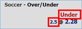 what does over under 2.5 mean in betting tutorial example 2