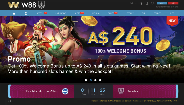 W88 - No. 1 Online Sportsbook & Casino - Sign Up & Win A$240