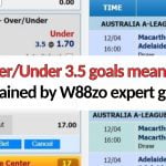 w88zo over under 3.5 goals meaning explained