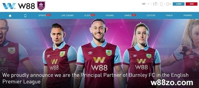 w88 burnley sponsorship deal for european premier league season