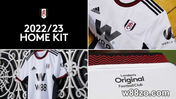 w88 fulham sponsor for 2022 and 2023 epl jersey kit